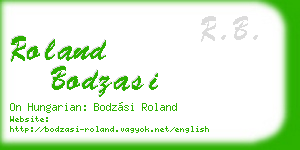 roland bodzasi business card